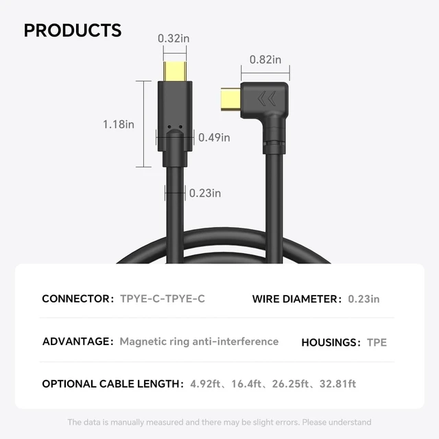 Alt view image 2 of 7 - USB-C to USB-C Camera Tethering Cable for Fast Data Transfer and Live Preview for Canon R5/R8/R6 Sony A9 III/A1 II/A1/A9 II Nikon ZF/Z8/Z9 etc (32ft)