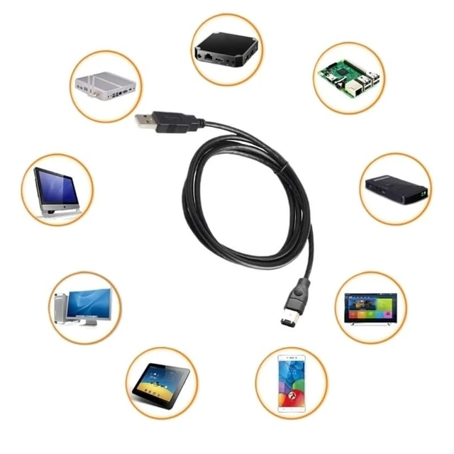 Alt view image 3 of 6 - 6 Pin Male to USB 2.0 Male Adaptor Convertor Cable for Digital Cameras and Printers(4.5 Meters)