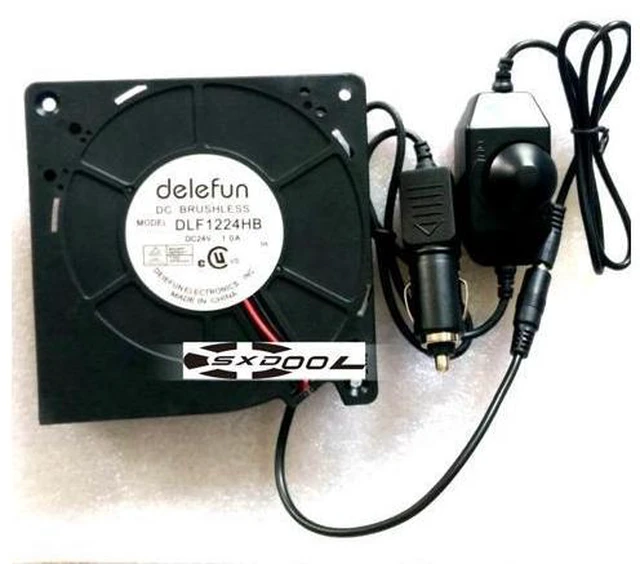 Main image of DLF1224HB For Car cold air cushion blower 24V 12032 double ball turbo blower 12cm 120mm cooling fan