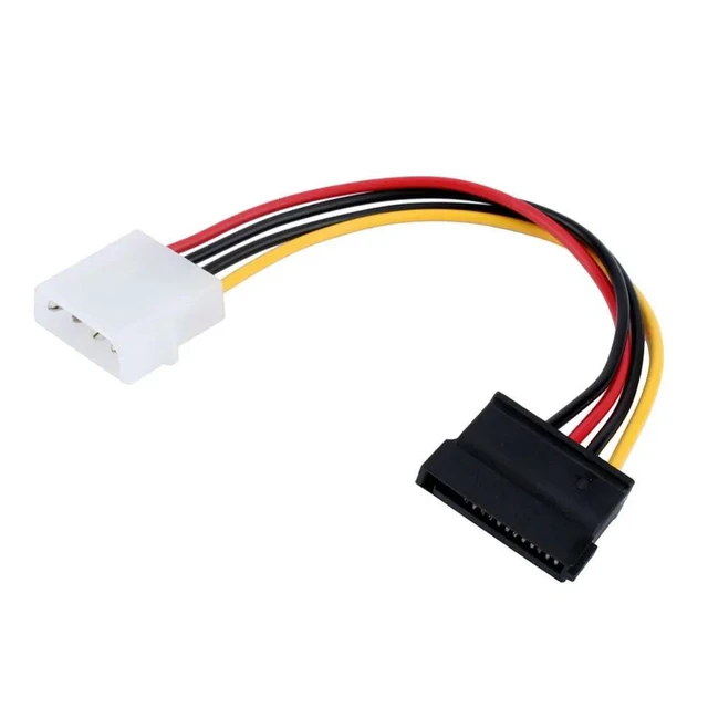 Main image of 10pcs/lot 4 Pin IDE Molex Male to 15 Pin Serial ATA SATA Hard Drive Adapter Power Cable