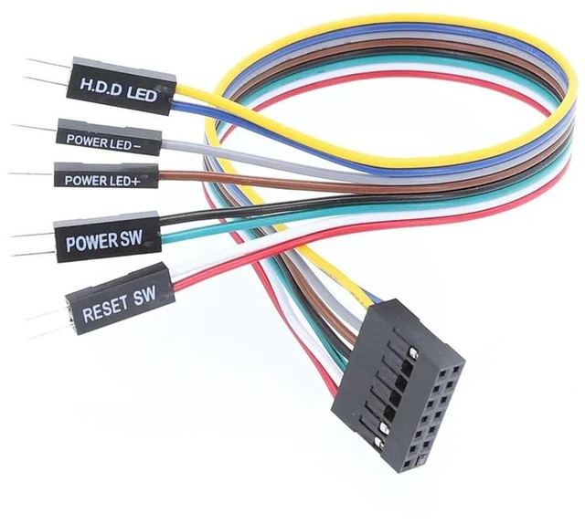 Main image of motherboard line power switch Dupont adapter cable 8Pin for ATX motherboard PC host shell front panel 20cm