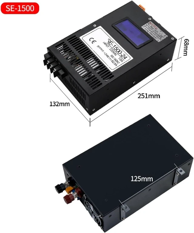 Alt view image 3 of 3 - 1500W Adjustable AC/DC Industrial Switching Power Supply 0-12V 24V 36V 48V 60V 72V 110V 220V(0-110V 13.6A)