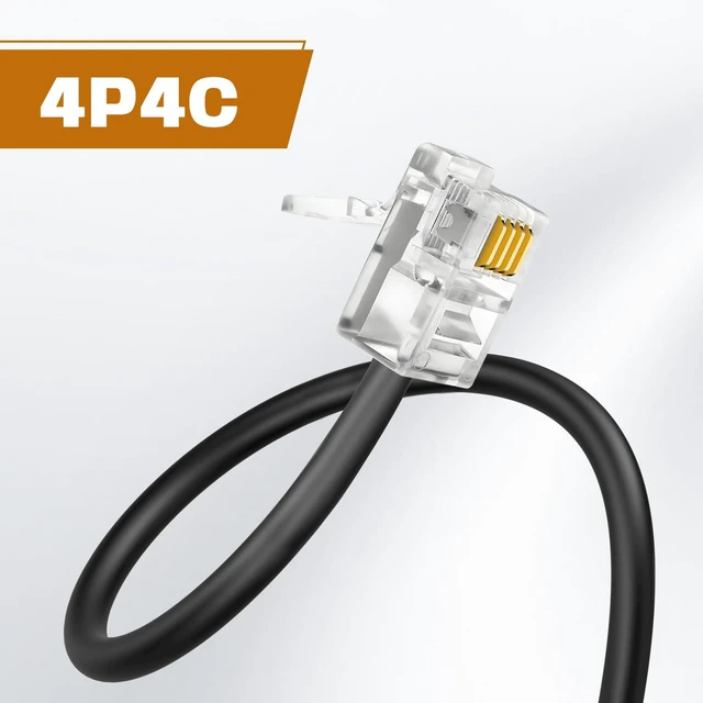 Alt view image 9 of 12 - USB to Rj9 Female to Male, 4p4c 4-Pin Adapter, Compatible with Most Avaya Landline Phones (RJ9 Male to USB female30cm)