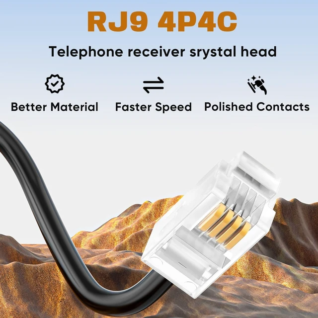 Alt view image 8 of 12 - USB to Rj9 Female to Male, 4p4c 4-Pin Adapter, Compatible with Most Avaya Landline Phones (RJ9 Male to USB female30cm)
