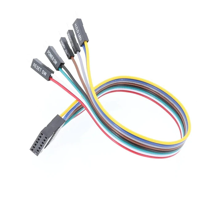Alt view image 2 of 5 - motherboard line power switch Dupont adapter cable 8Pin for ATX motherboard PC host shell front panel 20cm