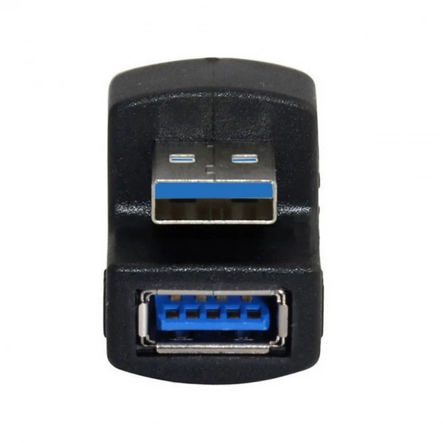 Alt view image 4 of 7 - Xiwai 1 Set Up & Down Angled USB 3.0 Adapter A Male to Female Extension 180 Degree 5Gbps