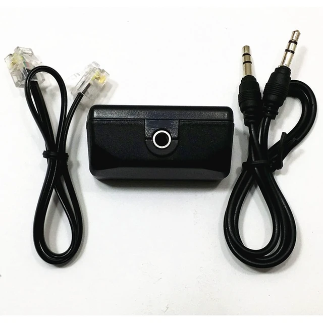 Alt view image 3 of 5 - Analog Telephone Adapter for Split The Line to Telephone and Voice Recorder, with Two RJ11 Port for Incoming and Outgoing Phone Connection and 3.5mm Audio Socket to Connect to Voice Recording Device