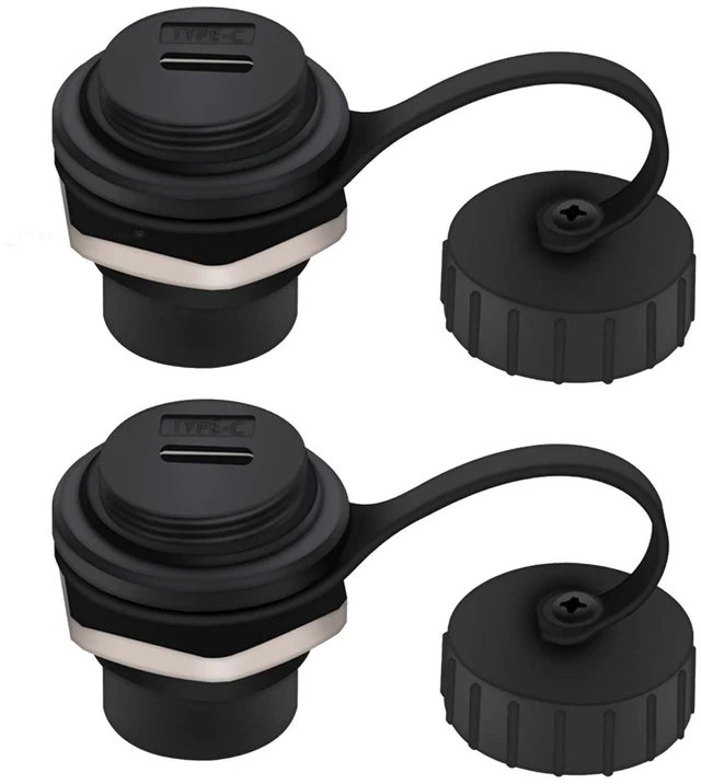Main image of PENGLIN 2PACK USB 3.1 Type C Extension Coupler,Female to Female USB-C Feed Thru Converter Adapter Panel Mount DIY Jack with Dust Cover