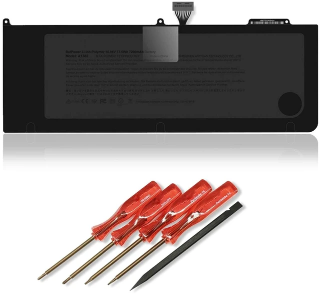 Alt view image 6 of 7 - BatPower A1382 Replacement Laptop Battery for Apple Early 2011 Late 2011 Mid 2012 MacBook Pro 15-inch A1286 EMC 2353-1 2556 2563 Battery MacBook Pro 15" Core i7 A1286 Apple A1382 Battery 77.5Wh