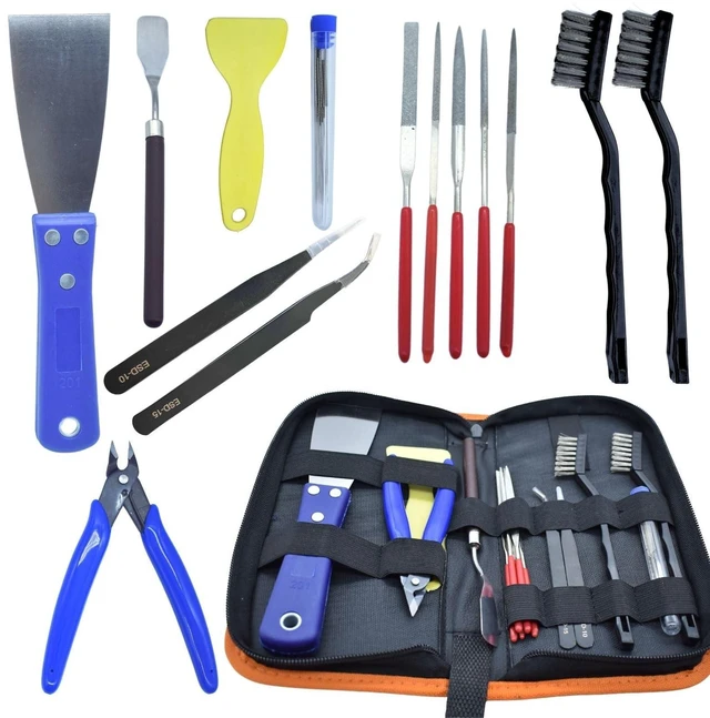 Alt view image 8 of 14 - 3D Printer Tool Kit, 24pcs 3D Printer Nozzle Cleaning Tool Removal Tool Kit, Wire Brush, Wire Flush Cutter, Scraper Knife, Diamond Files, Tweezer, Putty Knife for 3D Printer, Model Building
