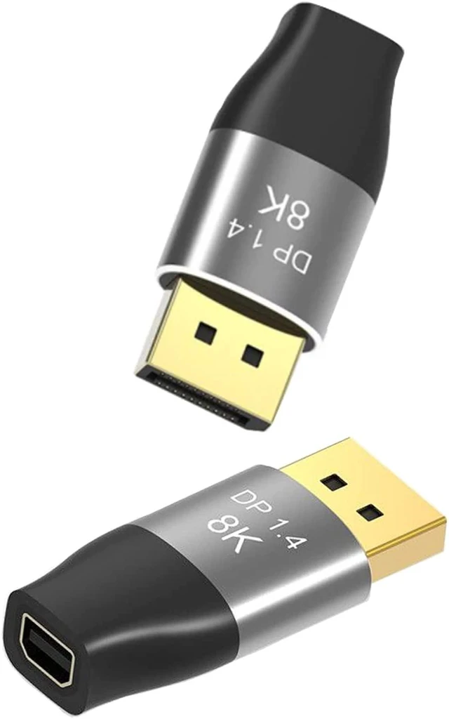Alt view image 2 of 6 - Displayport to Mini DisplayPort 8K Adapter 2-Pack, BolAAzuL Displayport 1.4 Cable Adapter Bi-Directional MDP to DP/DP Male to Mini DP Female Extender Converter 8K(76804320)@60Hz,4K@144Hz,2K@165Hz
