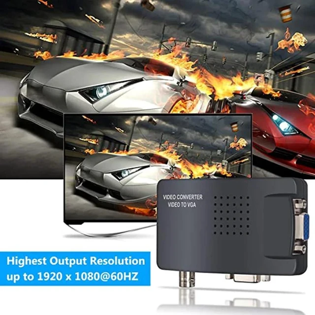 Alt view image 2 of 5 - Converter S-Video VGA to VGA HD 1080P Video Converter Adapter for PC Projector Monitor