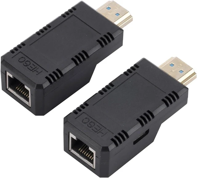 Main image of 60M RJ45 to HDMI-Compatible Adapter with USB Power Cable 1080P HDMI-Compatible Extender Plug and Play Over Cat5e Cat6