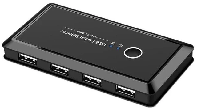 Main image of 4 port KVM Switch 4K USB KVM Switcher 4 in 1 out 4KX2K/60HZ win10/8/mac os. PC laptop