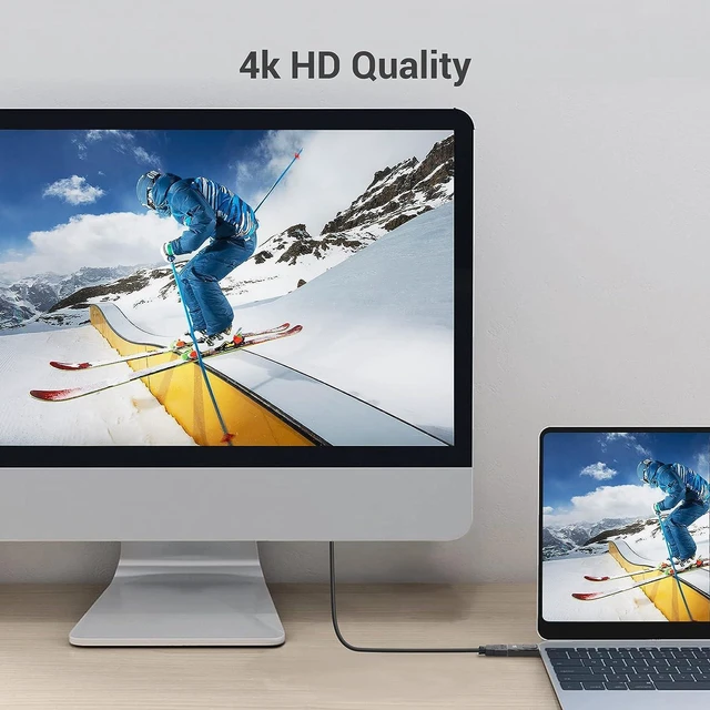Alt view image 4 of 7 - isptewhie 4K DisplayPort to HDMI Adapter 2 Pack, Display Port to HDMI (Monitor) Converter,DP Male to HDMI Female Connectors Gold-Plated for HP Laptop,PC,Computer,HDTV, Projector, Desktop