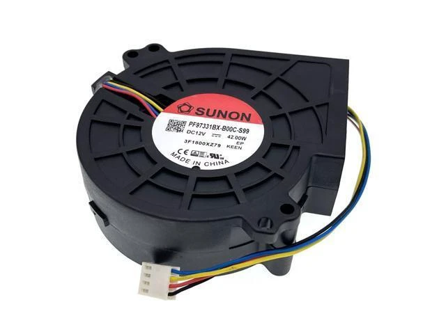 Alt view image 5 of 6 - Blower Fan 97mm PWM 9733 DC 12V 42.00W Original Sunon PF97331BX-B00C-S99 6800RPM High Speed Air Flow Extractor