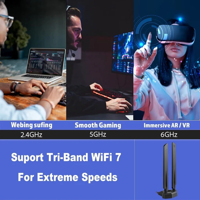 Alt view image 5 of 5 - WiFi 7 WiFi 6 WiFi 6e Antenna Magnetic Base Gaming WiFi Antenna for WiFi 7 Router PC Desktop Computer PCI-E WiFi Card WiFi 7 AORUS Gigabyte Gaming Motherboard, Eifagur