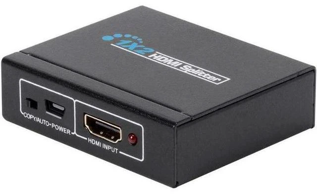 Alt view image 4 of 6 - Mini 1x2 HDMI Splitter 4K Ultra HD 1080P@60Hz, USB Powered 1 Input to 2 Output HDMI Distribution Splitter