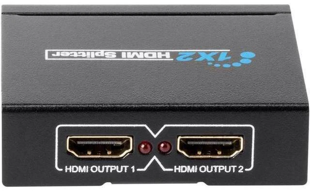 Alt view image 3 of 6 - Mini 1x2 HDMI Splitter 4K Ultra HD 1080P@60Hz, USB Powered 1 Input to 2 Output HDMI Distribution Splitter