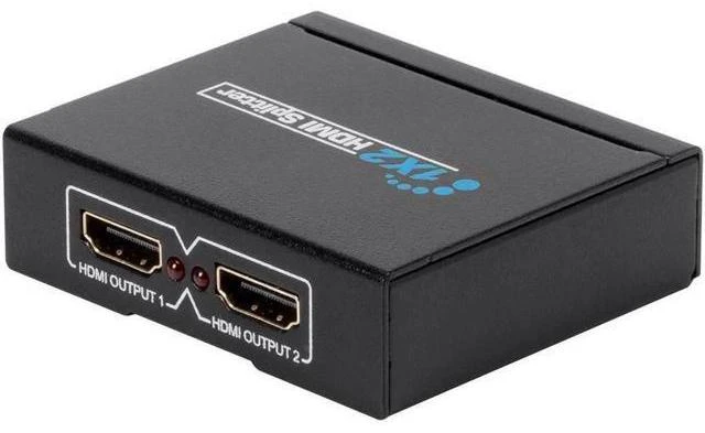 Alt view image 6 of 6 - Mini 1x2 HDMI Splitter 4K Ultra HD 1080P@60Hz, USB Powered 1 Input to 2 Output HDMI Distribution Splitter