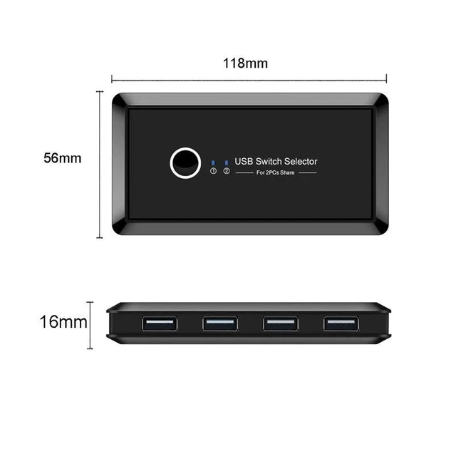 Alt view image 4 of 7 - 4 port KVM Switch 4K USB KVM Switcher 4 in 1 out 4KX2K/60HZ win10/8/mac os. PC laptop