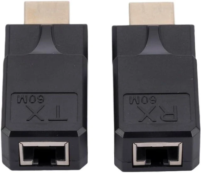 Main image of 60M RJ45 to HDMI-Compatible Adapter with USB Power Cable 1080P HDMI-Compatible Extender Plug and Play Over Cat5e Cat6