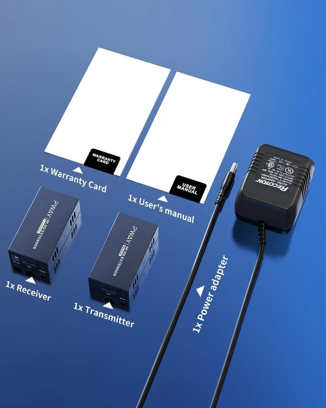 Alt view image 7 of 7 - PWAY 4K @60Hz HDMI Over Ethernet Extender Over CAT5 CAT6 CAT7, HDR10 200Ft Long Distance with Loop Out, Support Poc, HDMI2.0 HDCP2.2
