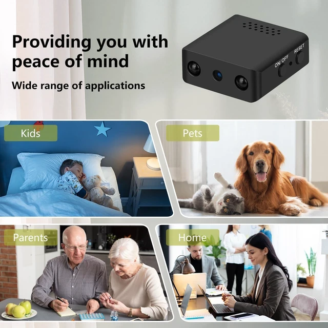 Alt view image 10 of 14 - 1080P HD Hidden Camera, Mini Spy Nanny Cam with Night Vision, Motion Detection, APP Real-Time View