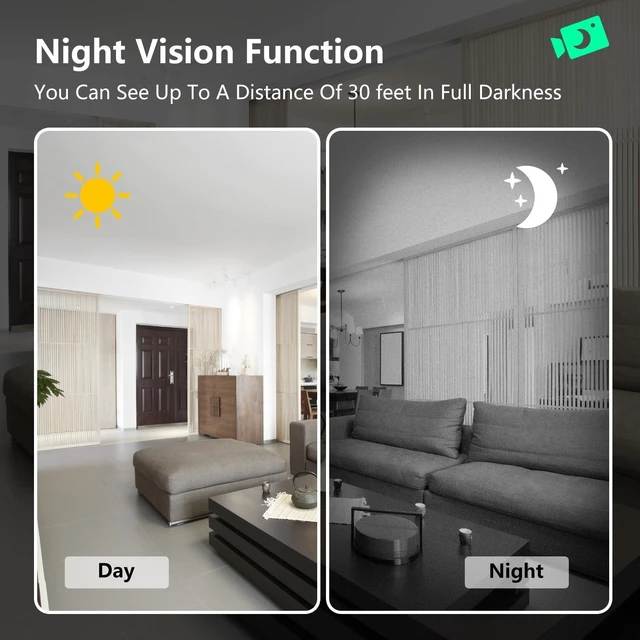 Alt view image 11 of 14 - 1080P HD Hidden Camera, Mini Spy Nanny Cam with Night Vision, Motion Detection, APP Real-Time View