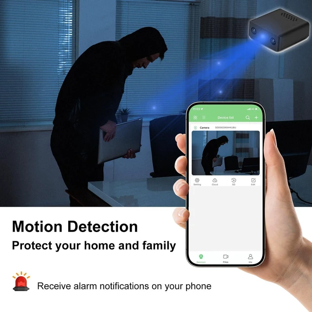 Alt view image 14 of 14 - 1080P HD Hidden Camera, Mini Spy Nanny Cam with Night Vision, Motion Detection, APP Real-Time View