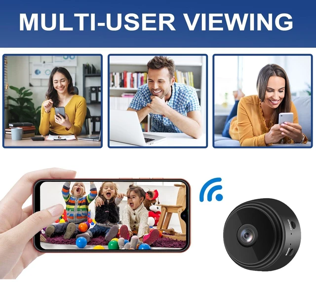Alt view image 6 of 6 - senri 3 Pack Mini Security Camera, 1080P HD WiFi Home Indoor Outdoor Camera for Baby/Pet/Nanny, IP Camera Remote Viewing for Security with iOS,Android Phone APP(Video Only)