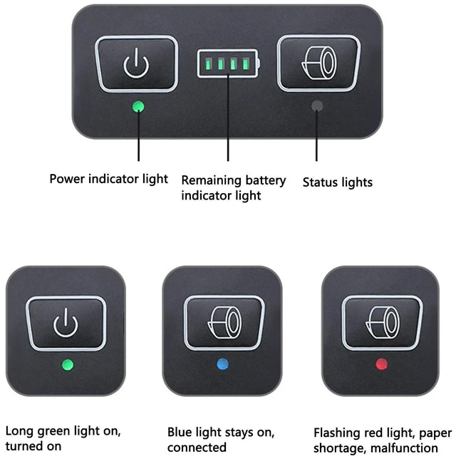 Alt view image 5 of 5 - Portable Mini Thermal Printer, ABS Handheld Thermal Printing Machine, USB Receipt Bill Ticket Printer, Top Feed Thermal Receipt Printer for Supermarket, Shopping Mall, Restaurant