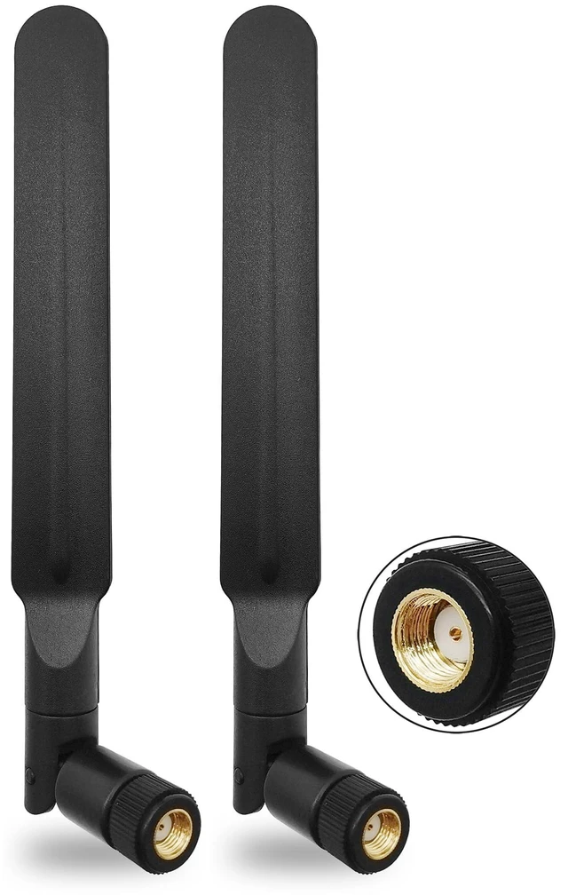 Alt view image 4 of 6 - WiFi 6E Antenna Tri-Band 6GHz 5GHz 2.4GHz Omnidirectional RP-SMA Male Wi-Fi Antennas for PC Desktop IP Camera Router 2 Pcs