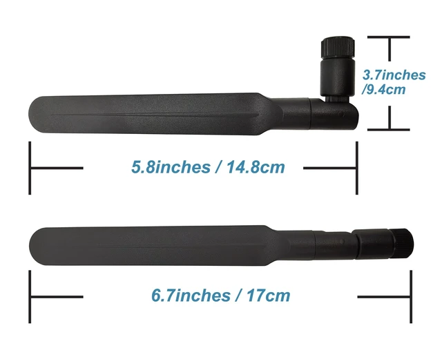 Alt view image 6 of 6 - WiFi 6E Antenna Tri-Band 6GHz 5GHz 2.4GHz Omnidirectional RP-SMA Male Wi-Fi Antennas for PC Desktop IP Camera Router 2 Pcs