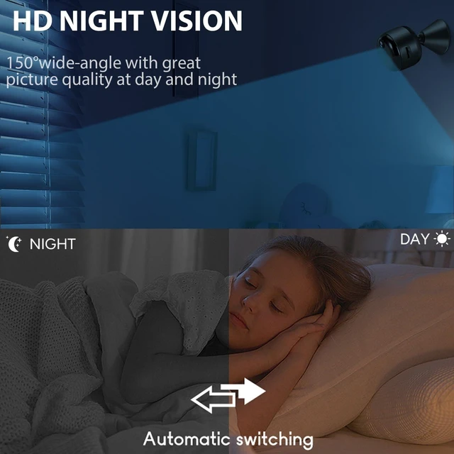 Alt view image 10 of 12 - Hidden Camera, 1080P Wireless Mini Camera Indoor Nanny Cam for Home Security, 60-days Battery Life, Auto Night Vision, Motion Detection/Smart Alerts, Live Remote Viewing for Pet/Baby and Home Safety