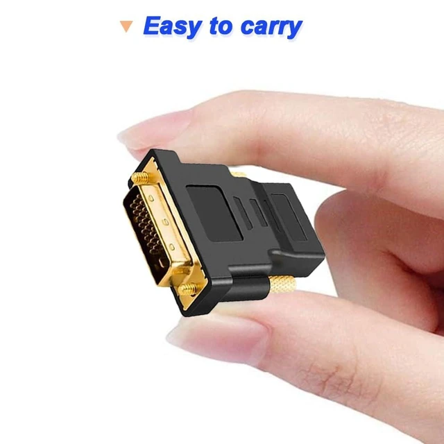 Alt view image 6 of 7 - Gold-Plated HDMI to DVI Adapter Bi-Directional DVI Male (24 + 5) to HDMI Female Converter Adapter for Projector HDTV PC TV for PS3 for PS4 (4 Pack)