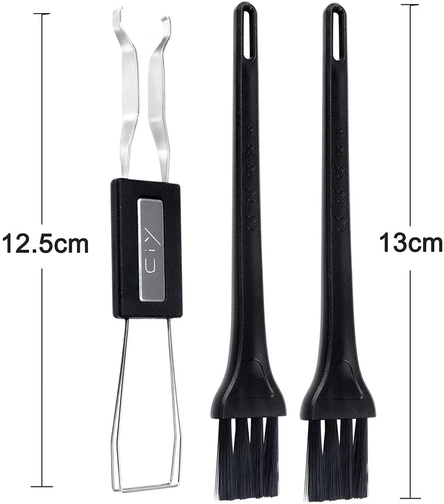 Alt view image 6 of 6 - Keycap Puller Switch Puller Stainless Steel Keycap Removal Tool with 2 Pcs Keyboard Cleaning Brush for Mechanical Keyboard