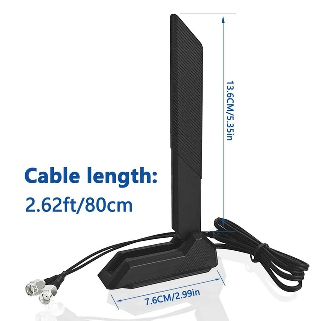 Alt view image 9 of 14 - WiFi 6E Antenna for ASUS ROG Strix X570-E X570-PRO Gaming Z690-PLUS B550-A B450-F B650-A B650E-F Z690-F Z790-F Z790-A Z690-A Z790-E Z790-I Z690-E Gaming/ROG Strix B550-F Gaming/Prime B550-PLUS