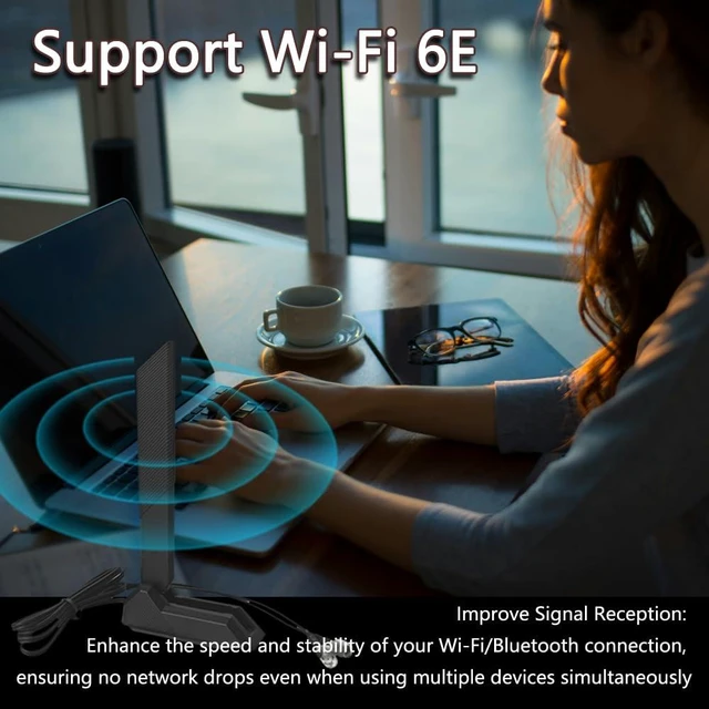 Alt view image 12 of 14 - WiFi 6E Antenna for ASUS ROG Strix X570-E X570-PRO Gaming Z690-PLUS B550-A B450-F B650-A B650E-F Z690-F Z790-F Z790-A Z690-A Z790-E Z790-I Z690-E Gaming/ROG Strix B550-F Gaming/Prime B550-PLUS
