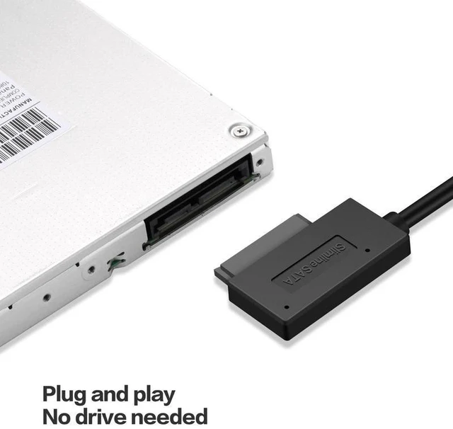 Alt view image 5 of 5 - 2020 PC 35CM 6P 7P CD DVD Rom SATA To USB 2.0 Converter For PC Laptop Notebook Slimline Sata 13 Pin USB Adapter Drive Cable