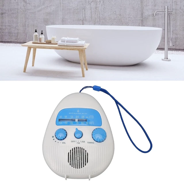 Alt view image 5 of 7 - Shower Radio, AM FM Radio, Portable ABS Bathroom Radio Built in Speaker Battery Operated Shower Radio