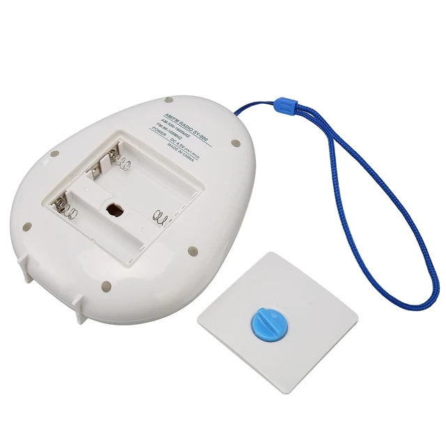 Alt view image 7 of 7 - Shower Radio, AM FM Radio, Portable ABS Bathroom Radio Built in Speaker Battery Operated Shower Radio