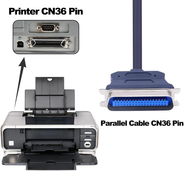 Alt view image 5 of 7 - USB to CN36 Parallel Port Printer Cable USB 2.0 to Centronics 36 Pin Parallel IEEE 1284 Printer Adapter Cable Converter Cord-1.2M/3.9FT