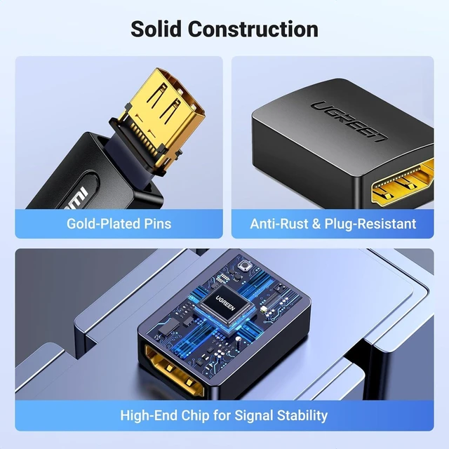 Alt view image 6 of 7 - HDMI Coupler 2 Pack 4K@60Hz HDMI Female to Female Adapter HDMI 2.0 Extender for HDMI Cables 3D HDMI Connector Compatible with HDTV TV Stick Chromecast Nintendo Switch Xbox PS5/4 Laptop PC