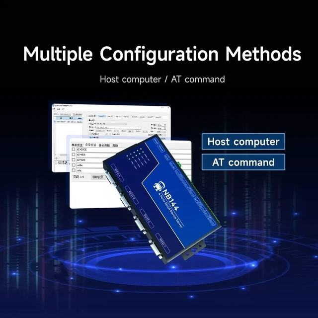 Alt view image 5 of 7 - 4 Channel Serial Server RS485 RS232 RS422 to Ethnernet NB144S TCP UDP MQTT HTTP Modbus TCP- RTU Gateway Watchdog