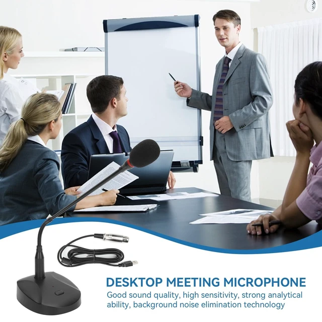 Alt view image 5 of 5 - USB Computer Microphone, Gooseneck Condenser Microphone Wired Microphone Podium Microphones Desktop Paging Mic Corded Voice Mic for Meetings Lectures