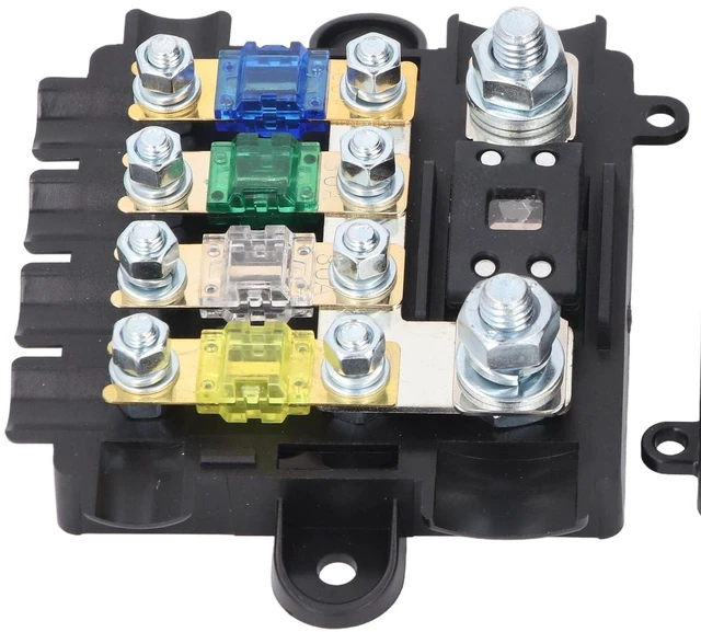 Main image of 5 Way Box 12V 24V Power Distribution Block Holder with 30A 60A 80A 100A 250A Negative Busbar for Automotive