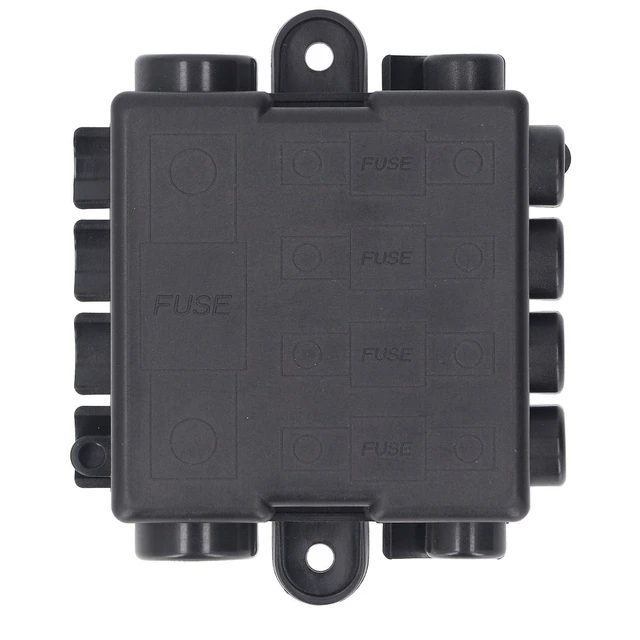 Alt view image 2 of 5 - 5 Way Box 12V 24V Power Distribution Block Holder with 30A 60A 80A 100A 250A Negative Busbar for Automotive