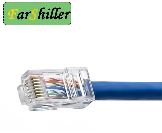 Alt view image 14 of 14 - RJ45 Connectors Crimp Ends 8P8C UTP Network Plug for CAT5E CAT5 CAT6 Stranded Cable Solid Crystal Head, CAT6 / CAT5e RJ45 Connector, Ethernet Cable Crimp Connectors (50/Pack)