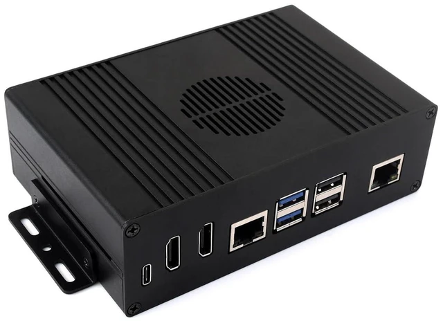 Main image of Multi-Functional All-in-one Mini-Computer Kit Designed for Raspberry Pi 5,Aluminum Alloy Case+Pi5 HDMI and Type-C Adapter+PCIe to Gigabit ETH Adapter